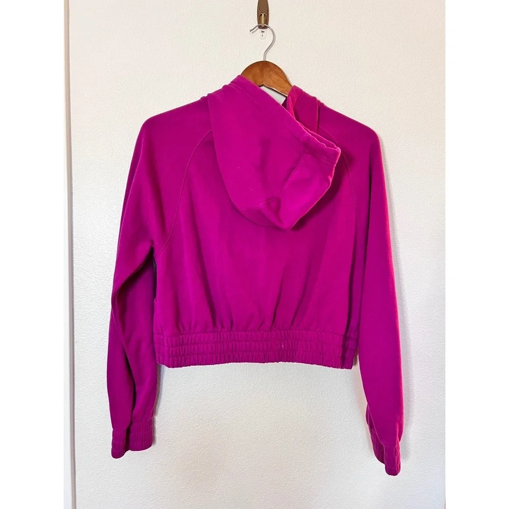 Nike Air Cropped‎ Hoodie XS Pink Logo Pullover Athletic Sweatshirt